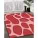 Patterned Red Rug in Family Room, pat2962rd