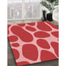Machine Washable Transitional Red Rug in a Family Room, wshpat2962rd