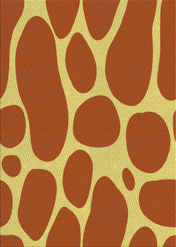 Patterned Yellow Novelty Rug, pat2962