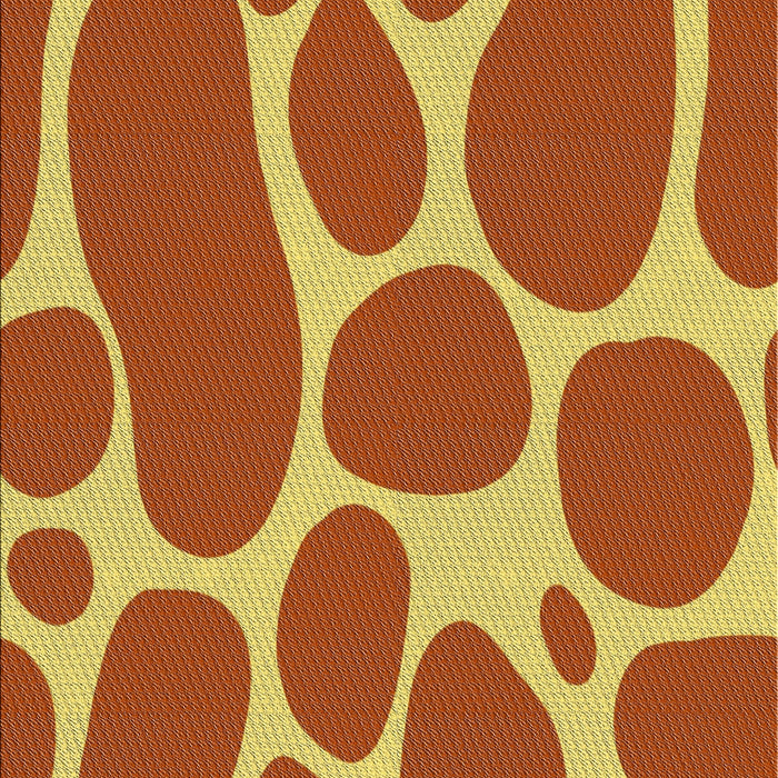 Patterned Yellow Novelty Rug, pat2962