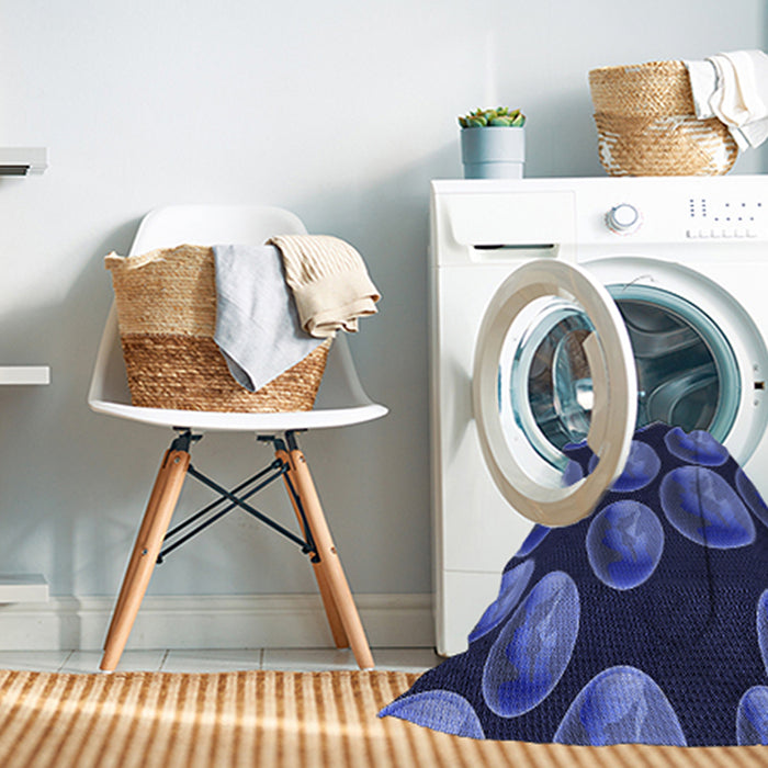 Machine Washable Transitional Light Slate Blue Rug in a Washing Machine, wshpat2963blu