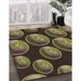 Machine Washable Transitional Chocolate Brown Rug in a Family Room, wshpat2963brn