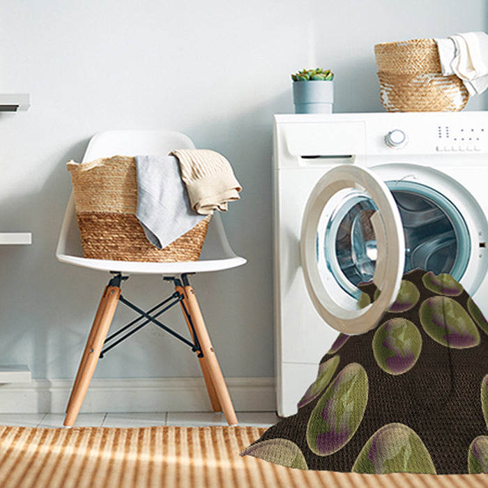 Machine Washable Transitional Chocolate Brown Rug in a Washing Machine, wshpat2963brn