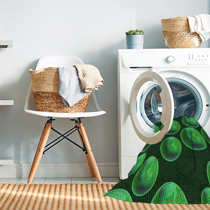 Machine Washable Transitional Deep Emerald Green Rug in a Washing Machine, wshpat2963grn