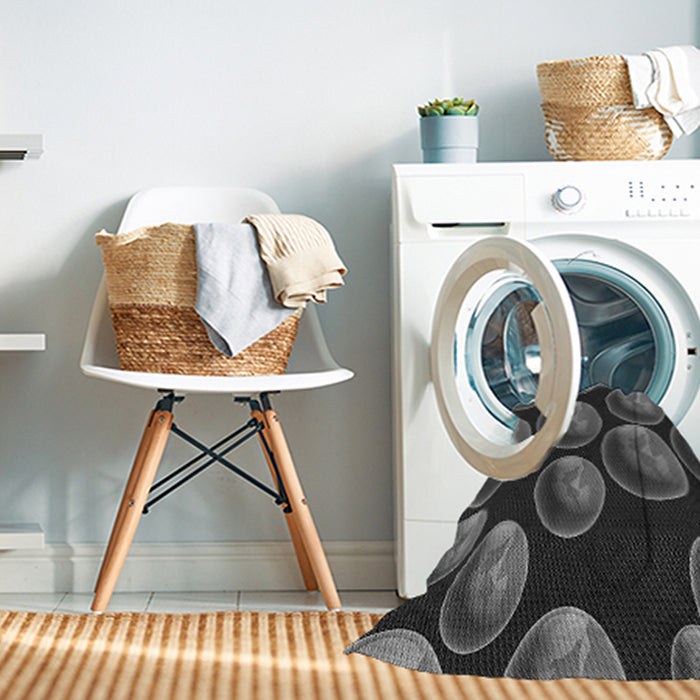 Machine Washable Transitional Charcoal Black Rug in a Washing Machine, wshpat2963gry