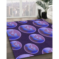 Patterned Purple Rug, pat2963pur