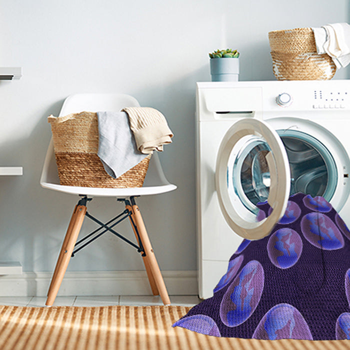Machine Washable Transitional Purple Rug in a Washing Machine, wshpat2963pur