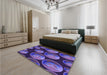 Patterned Purple Rug in a Bedroom, pat2963pur