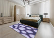 Patterned Deep Periwinkle Purple Rug in a Bedroom, pat2964blu
