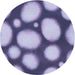 Square Patterned Deep Periwinkle Purple Rug, pat2964blu