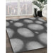 Patterned Dark Gray Rug in Family Room, pat2964gry