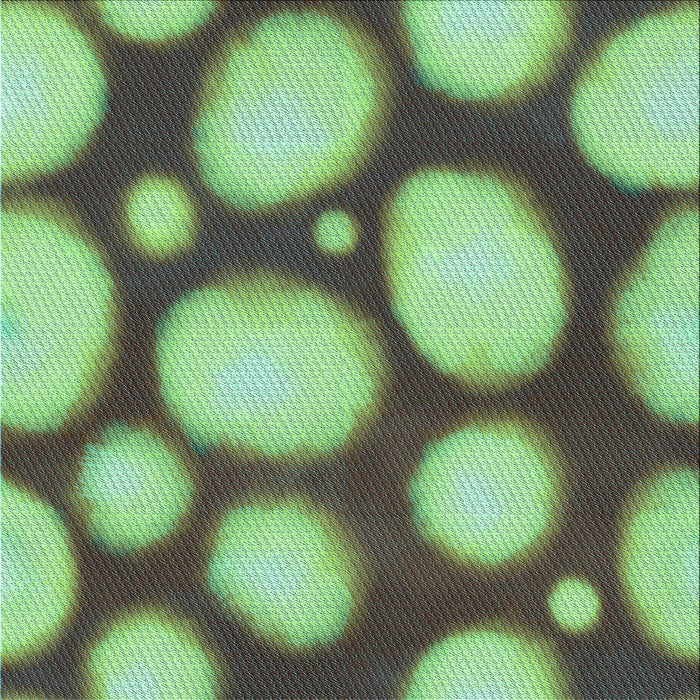 Round Patterned Green Rug, pat2964lblu