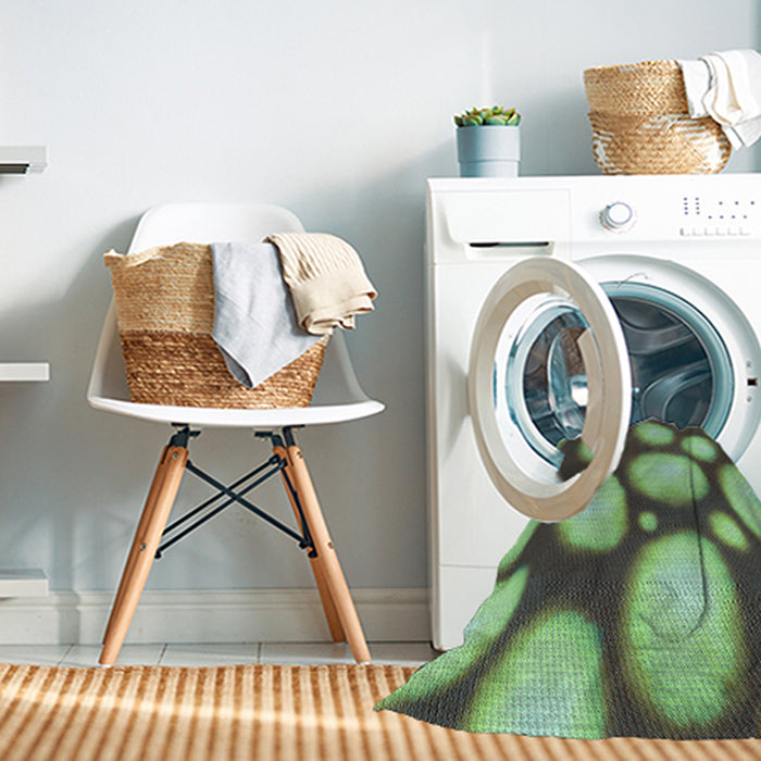 Machine Washable Transitional Green Rug in a Washing Machine, wshpat2964lblu