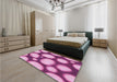 Patterned Violet Purple Rug in a Bedroom, pat2964pur