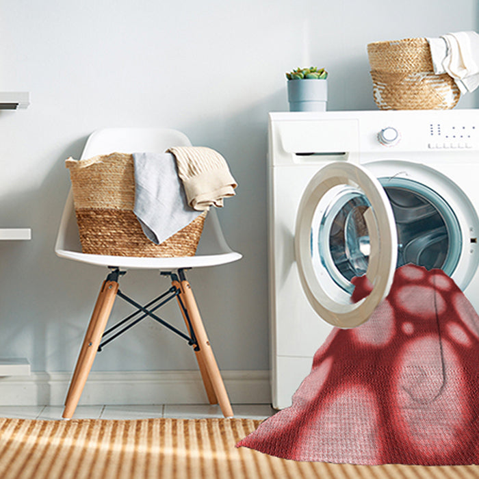 Machine Washable Transitional Light Coral Pink Rug in a Washing Machine, wshpat2964rd