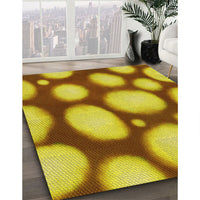 Patterned Yellow Rug, pat2964yw