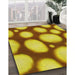 Patterned Yellow Rug in Family Room, pat2964yw