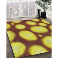 Patterned Saddle Brown Novelty Rug, pat2964