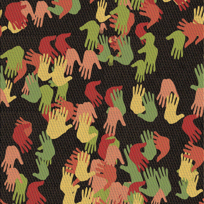 Patterned Red Rug, pat2965brn