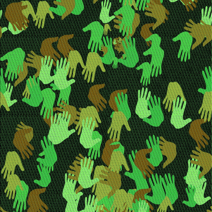 Patterned Dark Forest Green Rug, pat2965grn