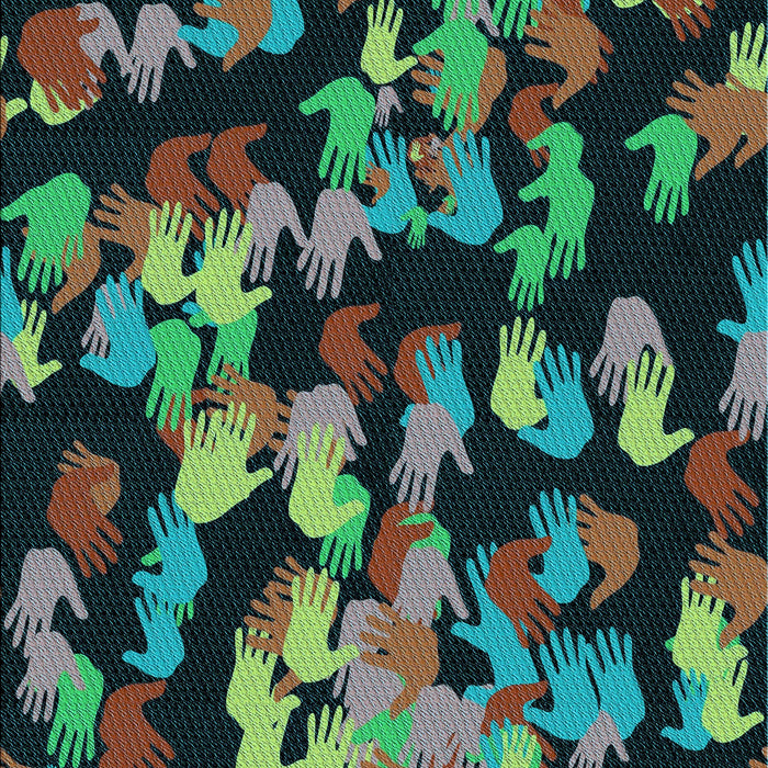 Patterned Charcoal Black Rug, pat2965lblu