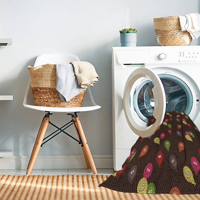 Machine Washable Transitional Red Brown Rug in a Washing Machine, wshpat2966brn