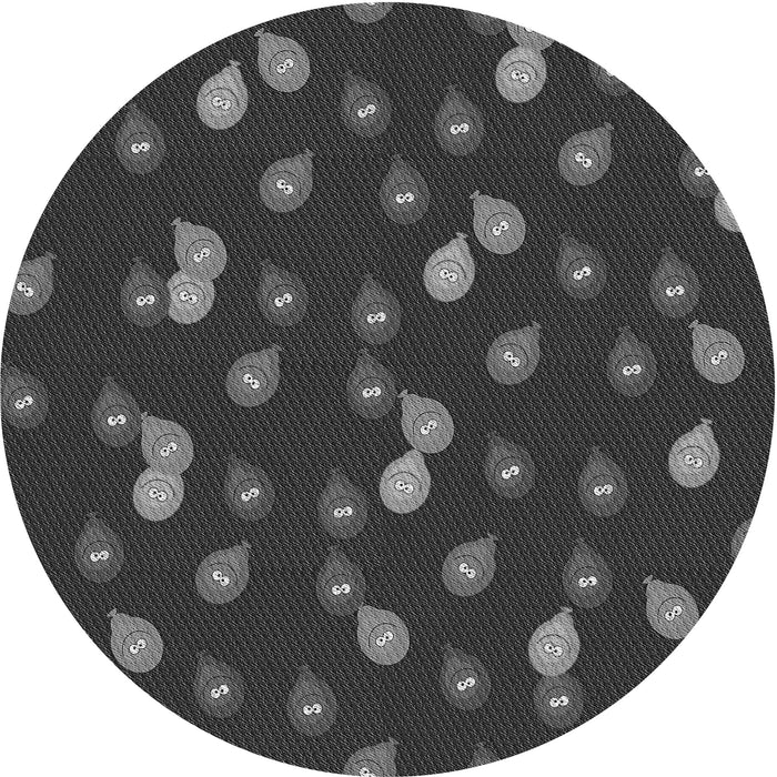 Square Machine Washable Transitional Charcoal Black Rug in a Living Room, wshpat2966gry