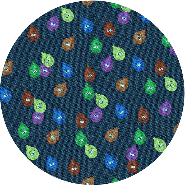 Square Patterned Dark Cyan Green Rug, pat2966lblu