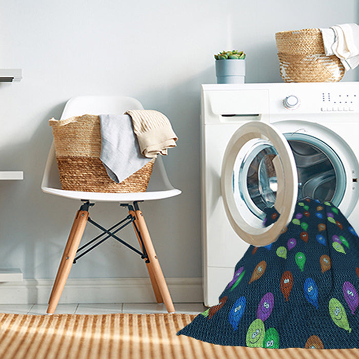 Machine Washable Transitional Dark Cyan Green Rug in a Washing Machine, wshpat2966lblu