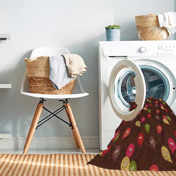 Machine Washable Transitional Mahogany Brown Rug in a Washing Machine, wshpat2966org