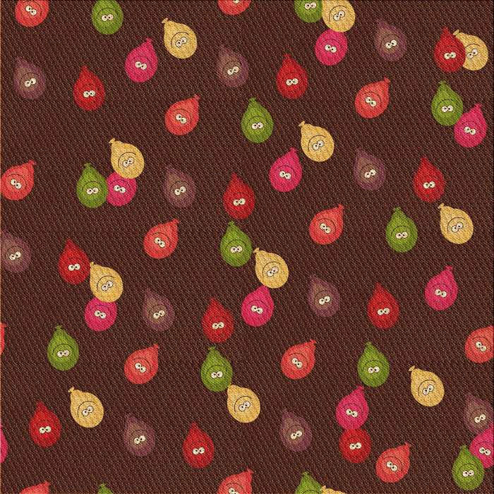 Round Patterned Mahogany Brown Rug, pat2966org