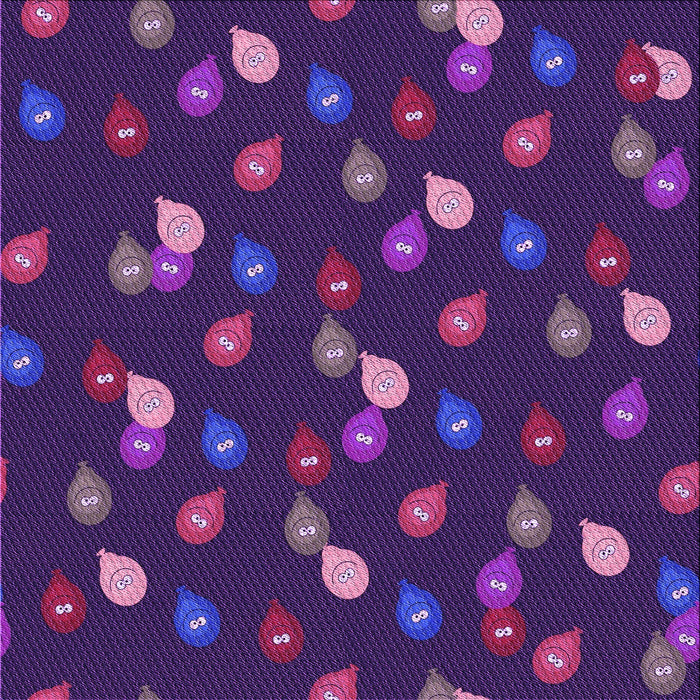Round Patterned Indigo Purple Rug, pat2966pur
