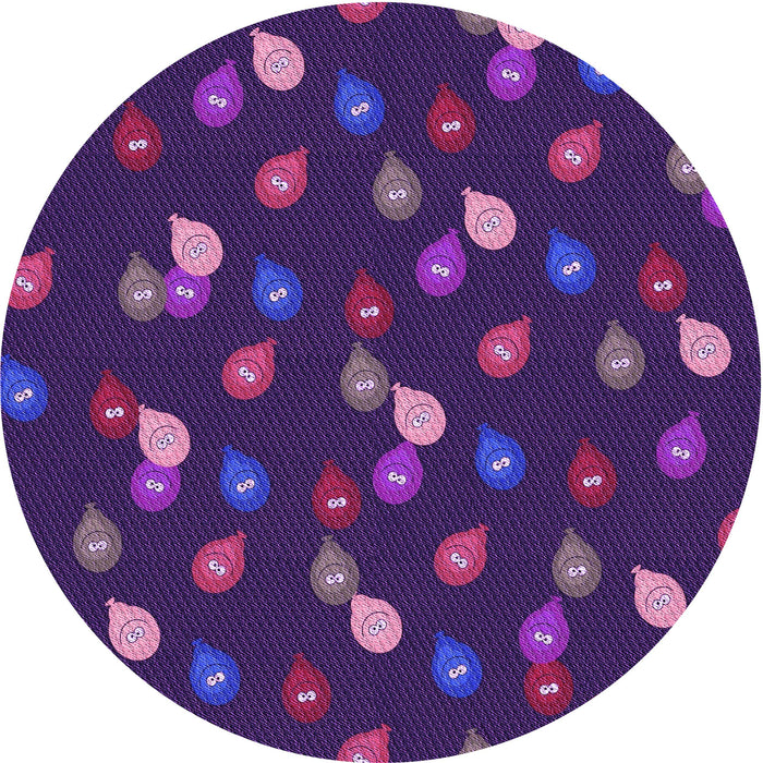Square Patterned Indigo Purple Rug, pat2966pur