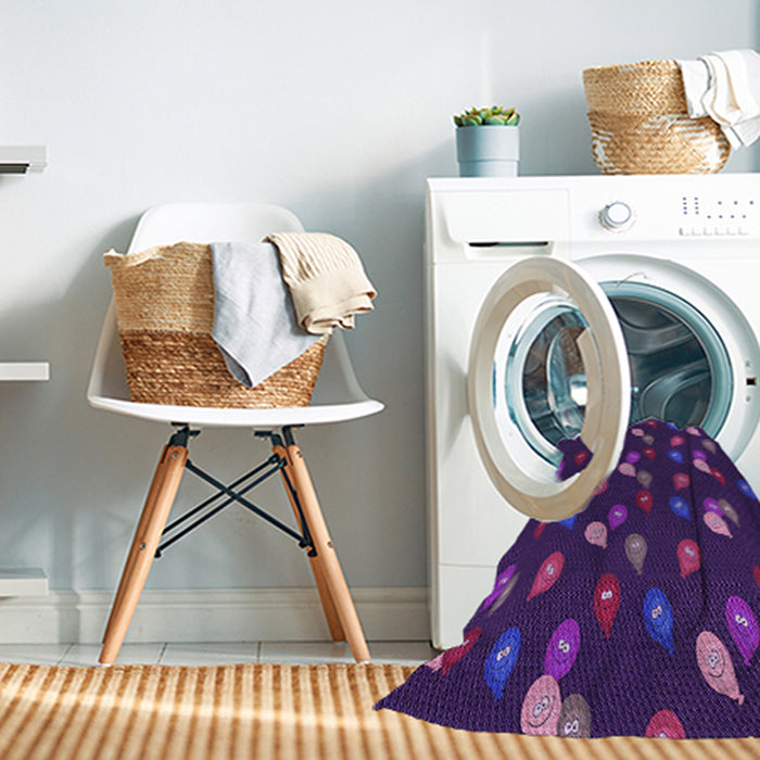 Machine Washable Transitional Indigo Purple Rug in a Washing Machine, wshpat2966pur