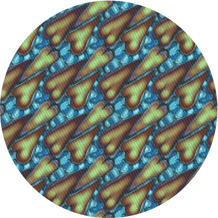 Square Machine Washable Transitional Mint Green Rug in a Living Room, wshpat2967lblu