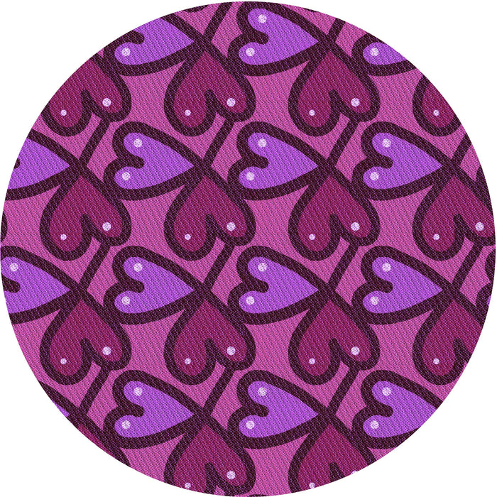 Square Machine Washable Transitional Dark Magenta Purple Rug in a Living Room, wshpat2968pur