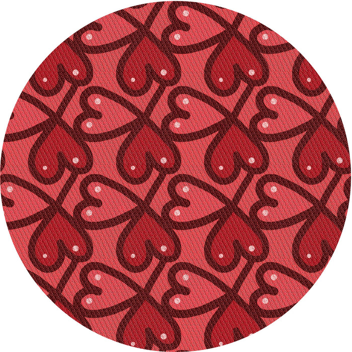 Square Machine Washable Transitional Tomato Red Rug in a Living Room, wshpat2968rd