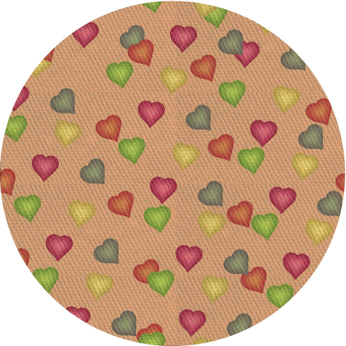 Square Patterned Orange Rug, pat2969brn