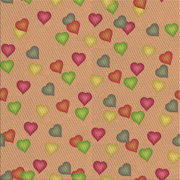 Round Patterned Orange Rug, pat2969brn