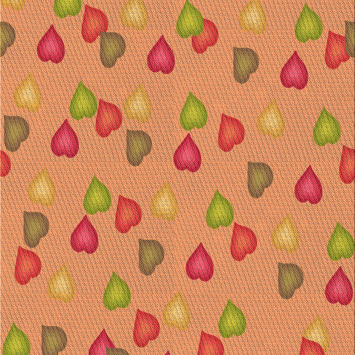 Patterned Orange Red Orange Rug, pat2969org