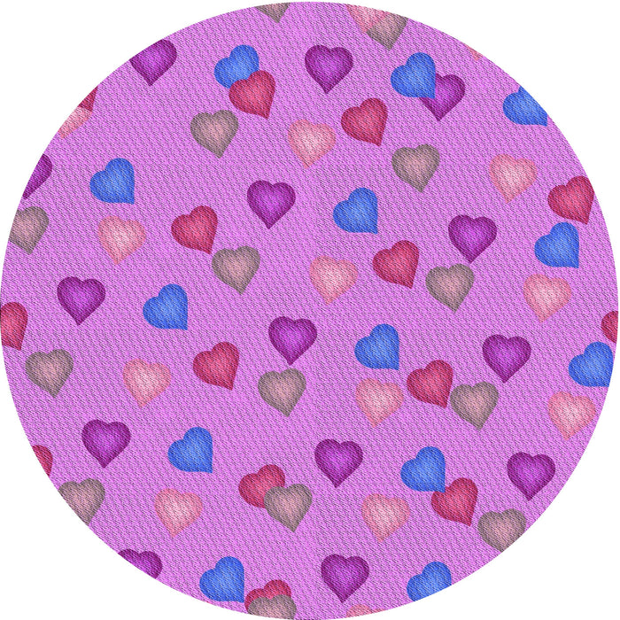 Square Patterned Purple Rug, pat2969pur