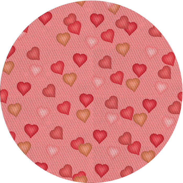 Square Patterned Ruby Red Rug, pat2969rd