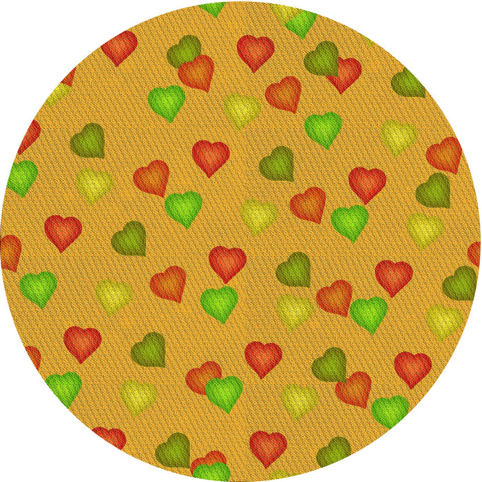 Square Machine Washable Transitional Neon Orange Rug in a Living Room, wshpat2969yw