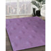 Patterned French Lilac Purple Rug in Family Room, pat297blu