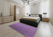 Patterned French Lilac Purple Rug in a Bedroom, pat297blu