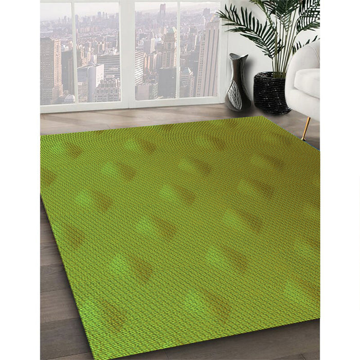 Patterned Pistachio Green Rug in Family Room, pat297grn
