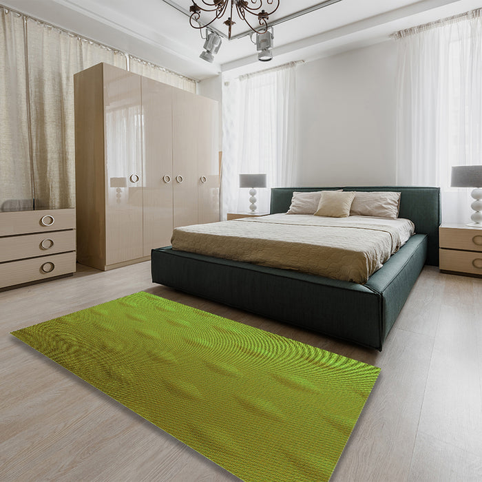 Patterned Pistachio Green Rug in a Bedroom, pat297grn