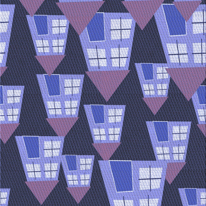 Patterned Purple Mimosa Purple Rug, pat2970blu