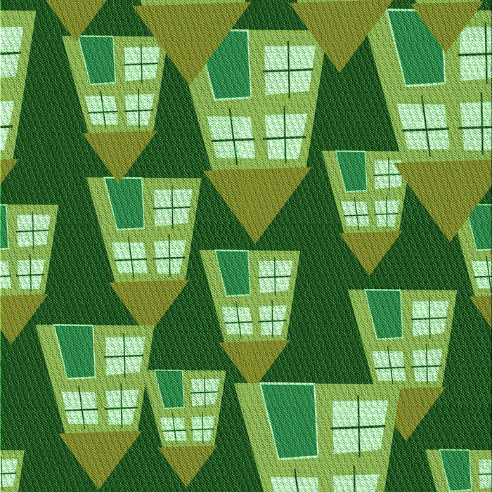 Machine Washable Transitional Green Rug, wshpat2970grn