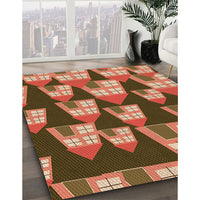 Patterned Peru Brown Rug, pat2970org